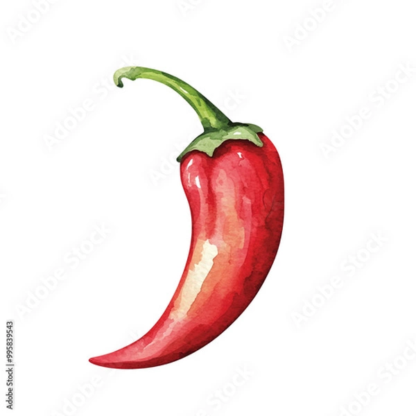 Obraz red chili pepper isolated on white
