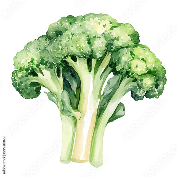 Obraz broccoli isolated on white background
