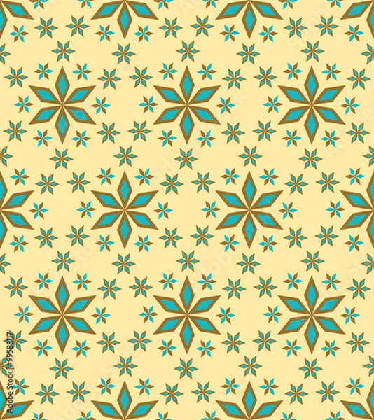 Fototapeta Seamless background with geometric petal flower. Vector Modern stylish texture. 