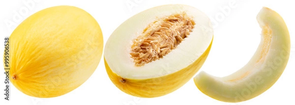 Fototapeta set of the melons isolated on a white background