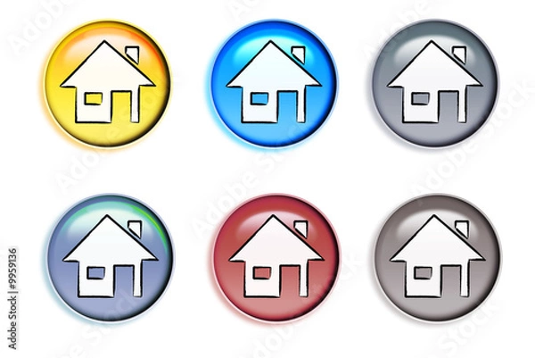 Obraz home icons and button