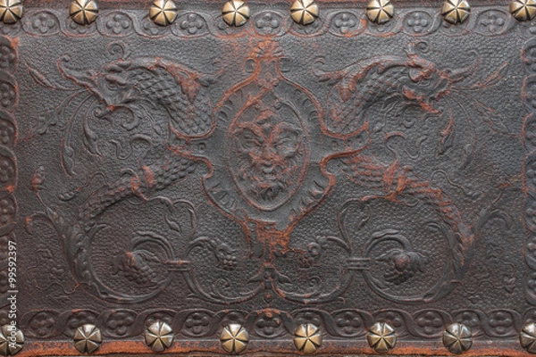 Obraz old emboss leather