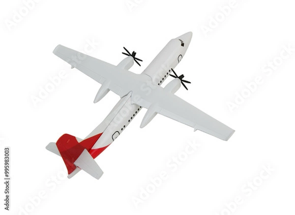 Obraz Airplane model isolated on white background.	