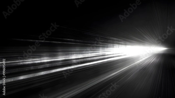 Fototapeta Minimal light striking from right on dark background