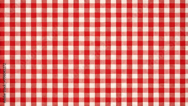 Fototapeta Red firebrick gingham pattern texture background, red, firebrick, gingham, pattern, texture, background, checkered, fabric, design