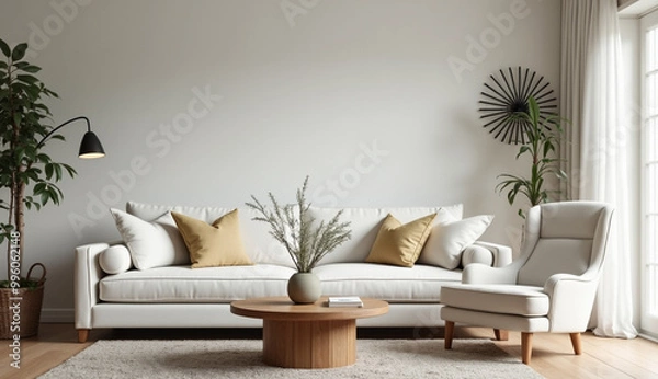 Fototapeta 홈 인테리어, 거실 인테리어,현대적 디자인, 소파