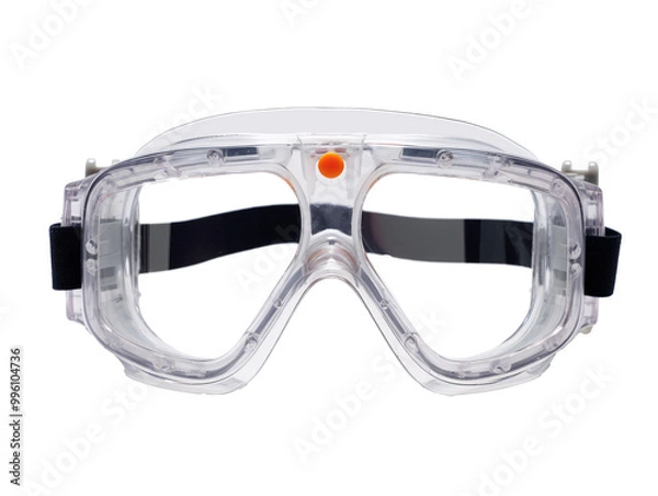 Obraz a clear goggles with a red dot