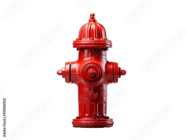 Obraz a red fire hydrant on a white background
