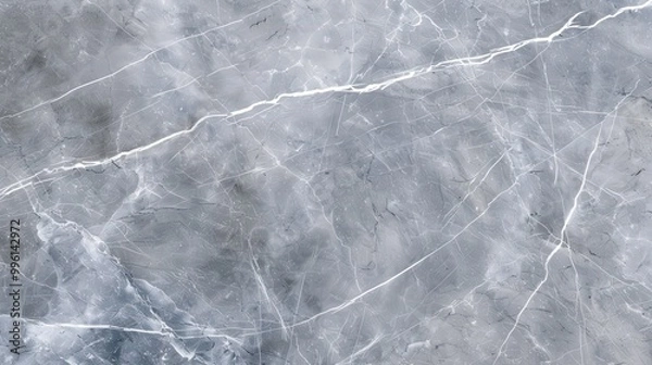 Fototapeta Elegant gray marble featuring striking white veins in a matte finish, 3D textured background, ideal for modern interior design and architectural applications.