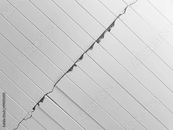 Obraz Abstract background and diagonal grids pattern of cracked white wooden texture wall with copy space