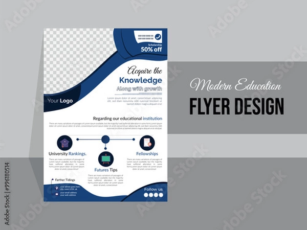 Obraz Education Flyer design vector template