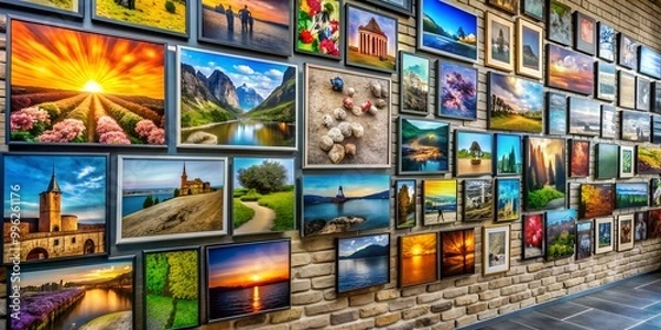 Fototapeta A picture on a wall informative Vibrant engaging Generative By AI