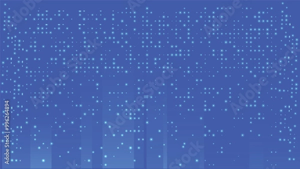 Fototapeta Abstract pixel pattern of blue fintech background. Abstract technology and business vector background. Editable vector