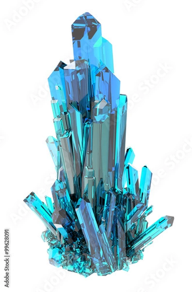 Obraz Crystal on a white background isolated