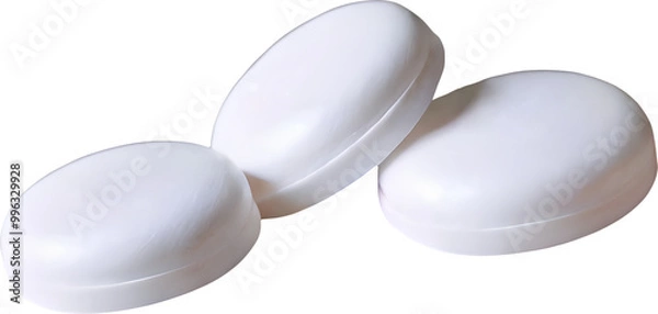 Obraz Three white round pills