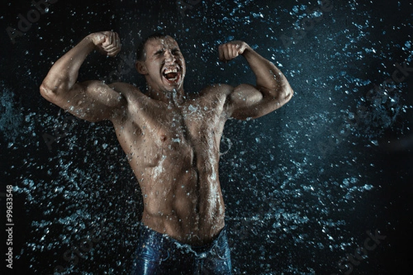 Obraz Man screams when he was grist.