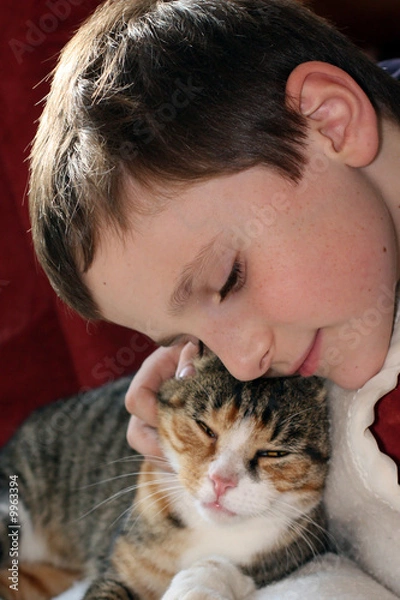 Obraz l'enfant et le chat