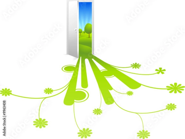 Obraz porte sur la nature : le printemps