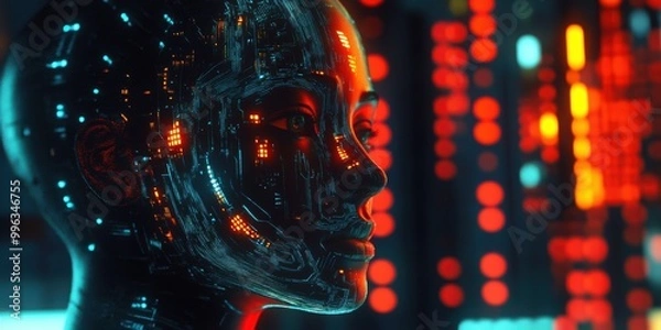 Fototapeta Smart homes utilize AI to automate lighting, heating, and security systems efficiently