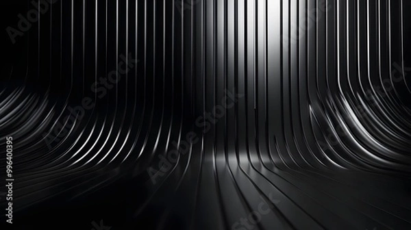 Fototapeta 
Luxury Elegant Urban Design Background. Premium Black Silver Metallic Shine lines Effect Display showroom in store. Luxurious Brand Royal High Standard Award Background Template