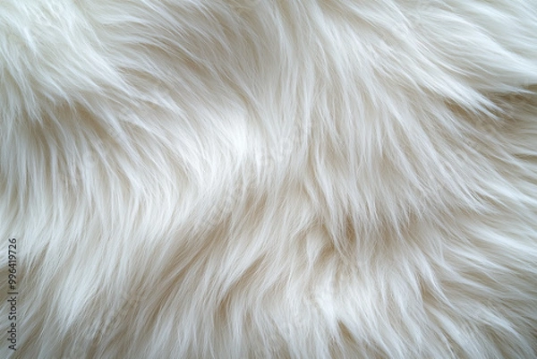 Fototapeta Beautiful White Fur. Background texture.