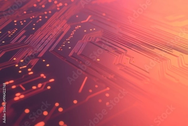 Fototapeta Technology background for electronic circuit boards with processors.