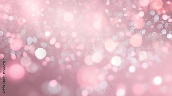 Fototapeta Blur bookeh silver lights or flashes on a light pink color background