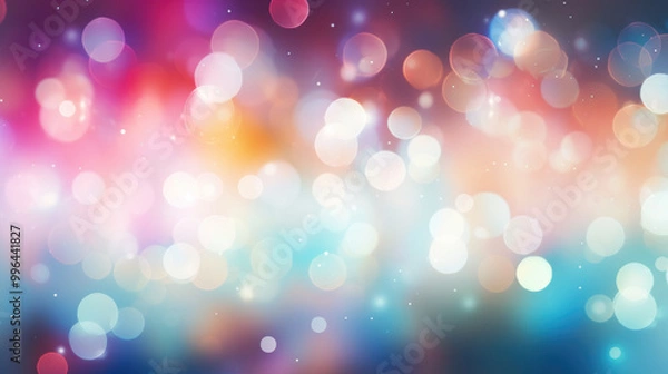 Fototapeta Blur bookeh colorful lights or flashes on a white color background