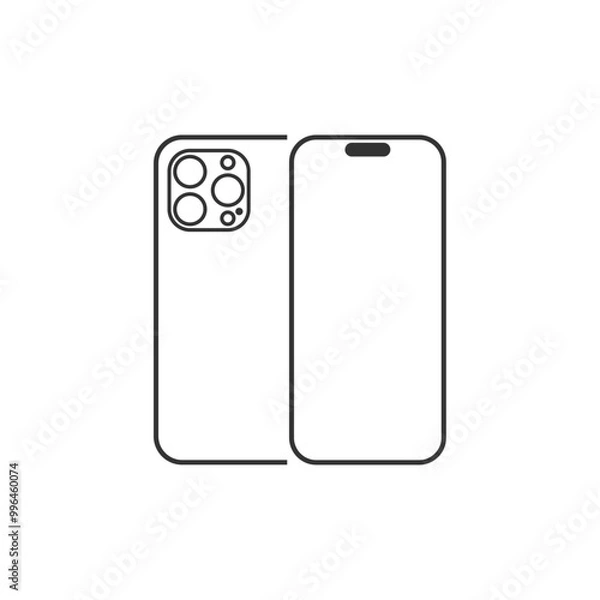 Obraz Smartphone icon. Gadget symbol modern, simple, vector, icon for website design, mobile app, ui. Vector Illustration
