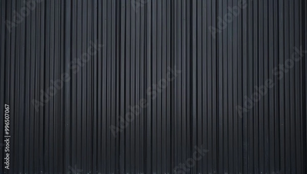 Obraz Black Corrugated Metal Wall Texture
