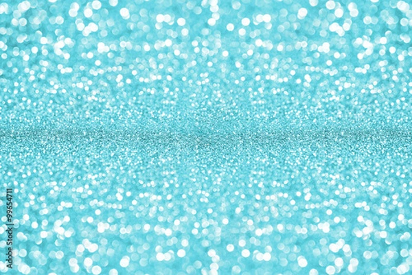 Obraz blue glitter bokeh texture abstract background