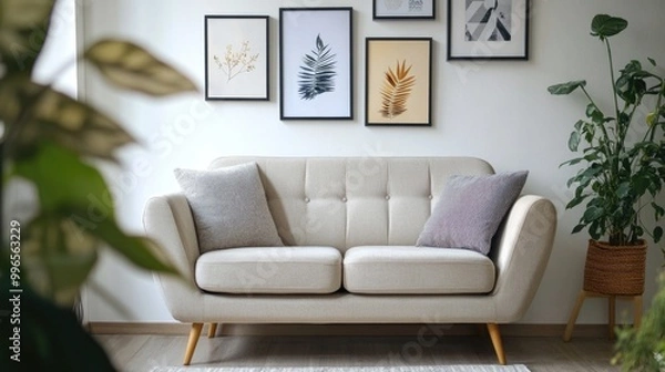 Fototapeta Contemporary Home Living Room Scene