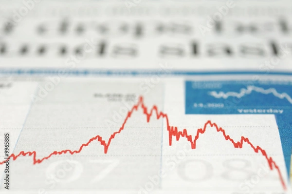 Obraz Newspaper Index chart drops in 2008
