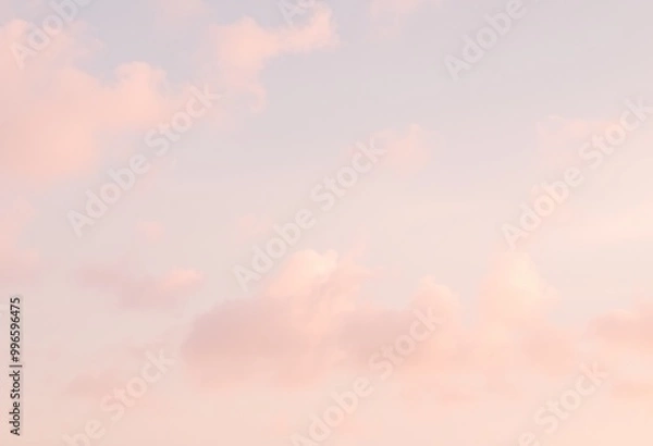 Fototapeta Soft pastel clouds with pink and blue