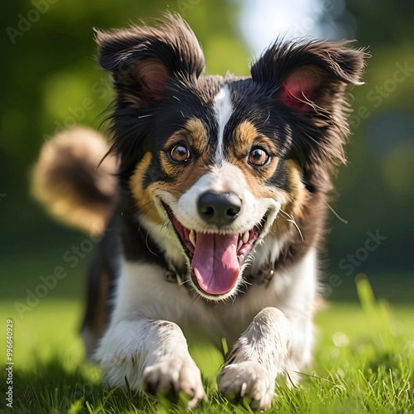 Obraz border collie puppy on grass