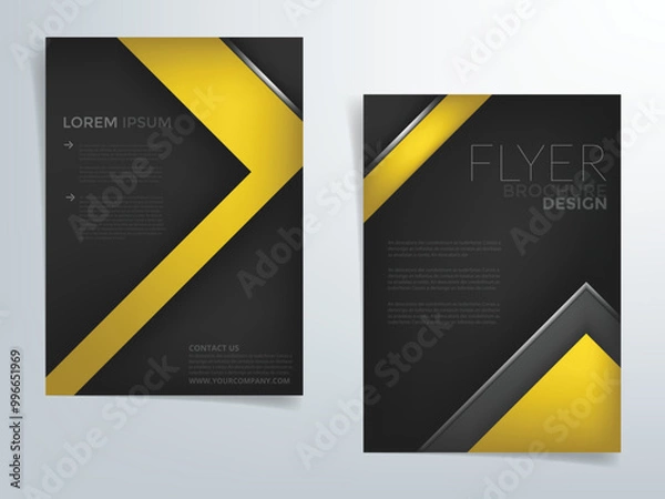 Obraz Header flyer business brochure vector graphic with space for text and message design