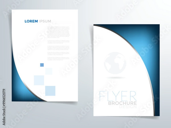 Fototapeta Header flyer business brochure vector graphic with space for text and message design