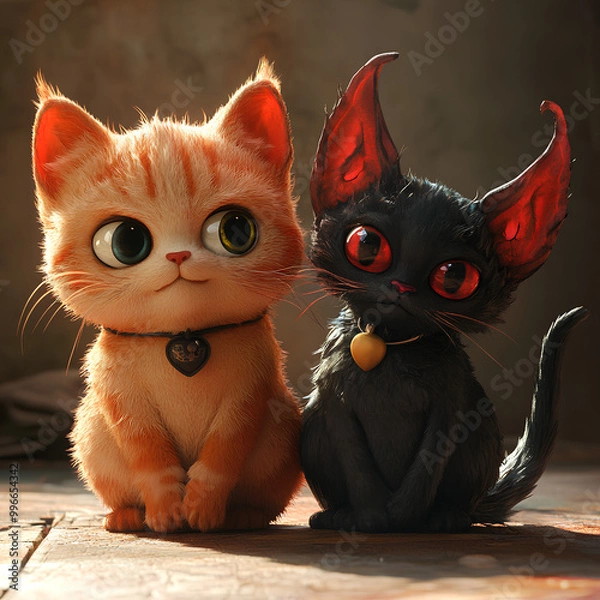 Obraz girl with a cat