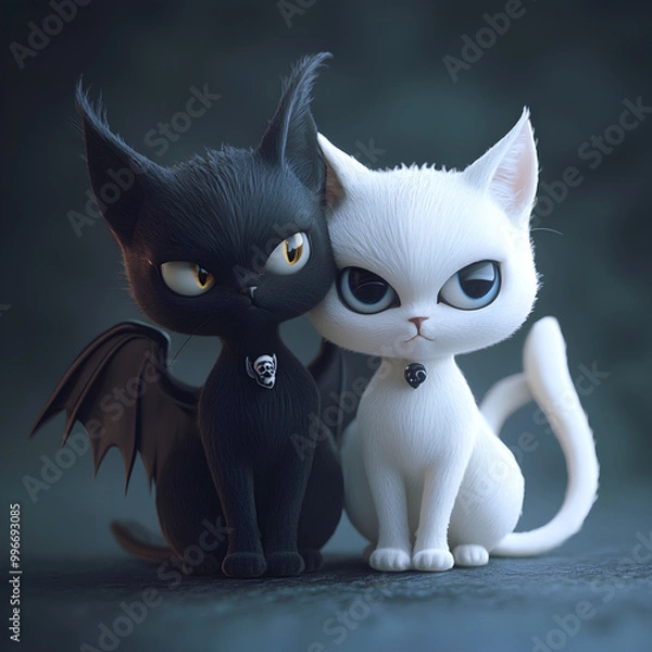 Obraz girl with a cat