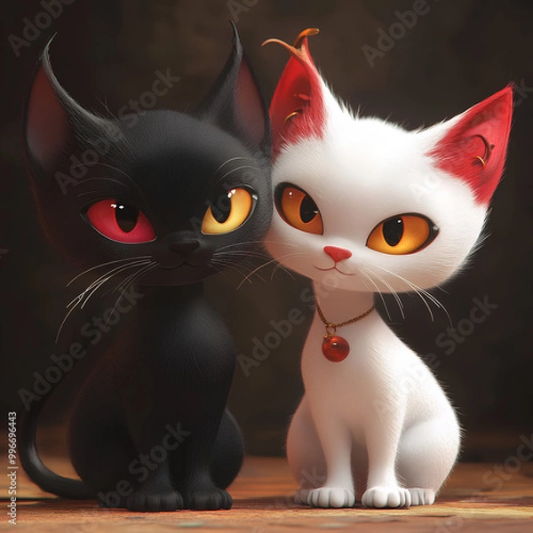 Obraz girl with a cat