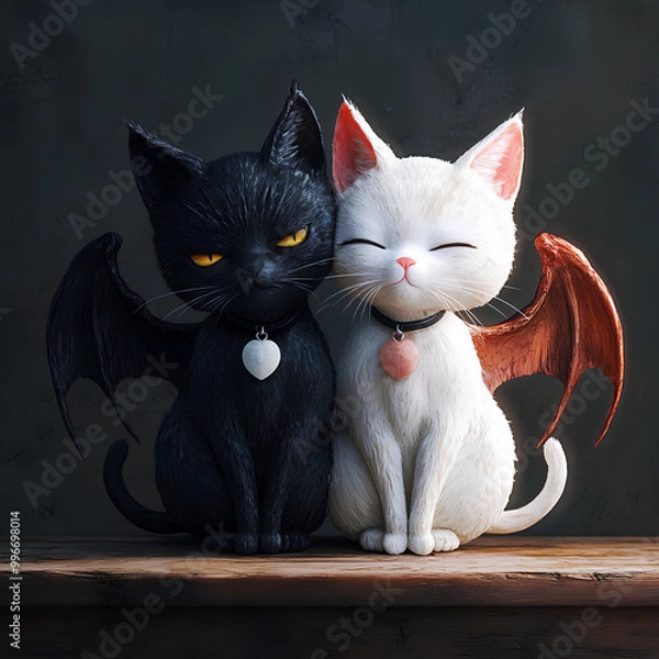 Obraz girl with a cat