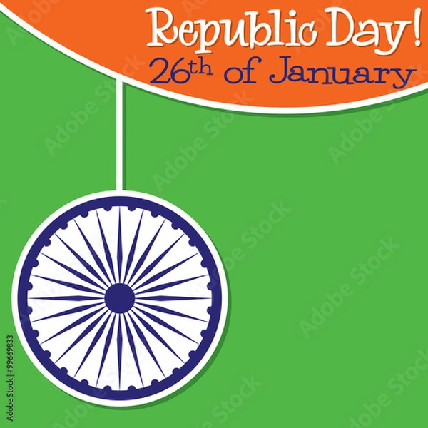 Fototapeta Bright string Indian Republic Day card in vector format.
