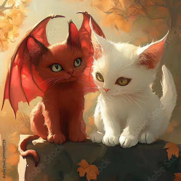 Obraz girl with a cat