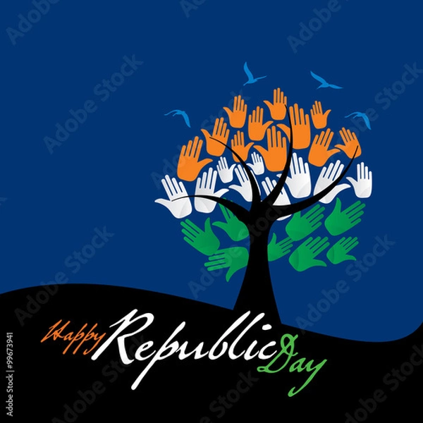Fototapeta creative republic day concept vector 