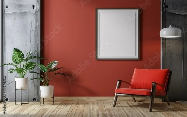 Fototapeta Picture Frame  Mockups Hanging on the Wall