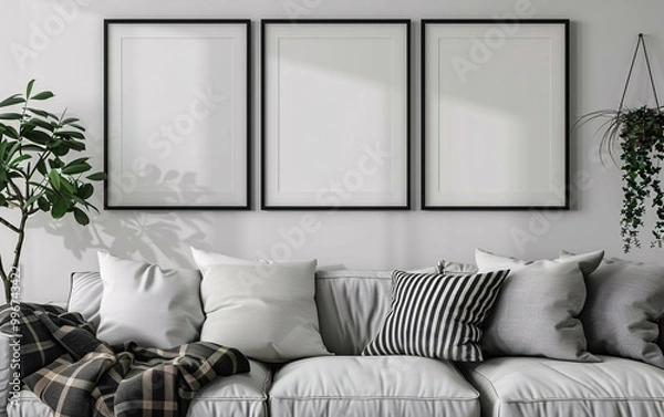 Obraz Picture Frame  Mockups Hanging on the Wall