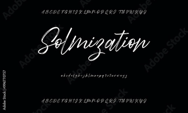 Fototapeta Handwritten Brush Font - Perfect for Invitations