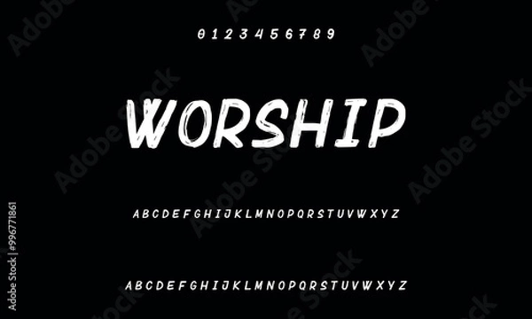 Obraz Handwritten Brush Font - Perfect for Invitations