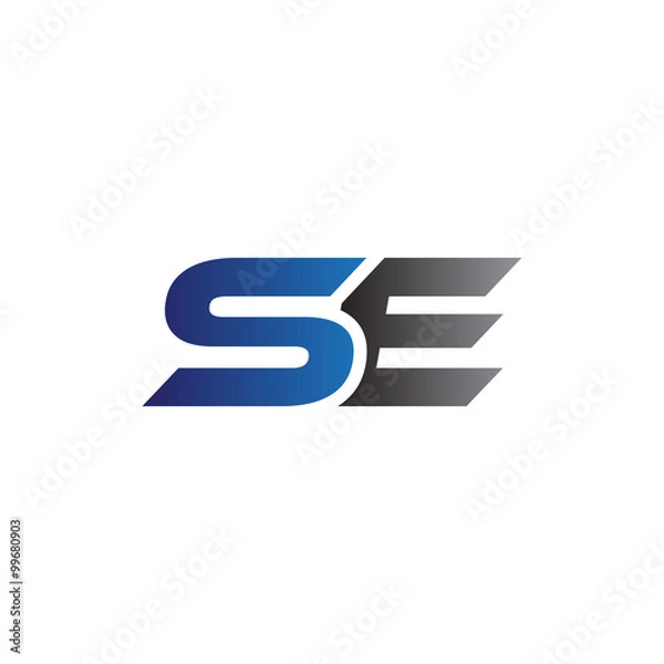 Fototapeta Simple Modern letters Initial Logo se