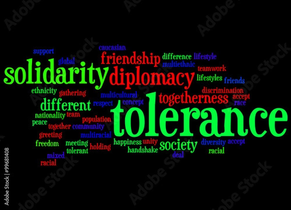 Fototapeta Tolerance word cloud concept 3